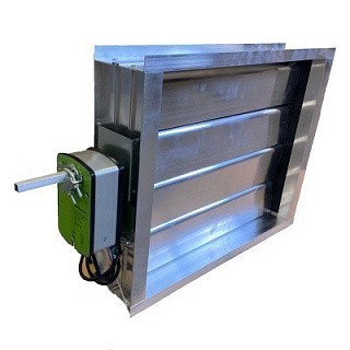 Заслонка воздушная прямоугольная ZE с приводом и электроподогревом